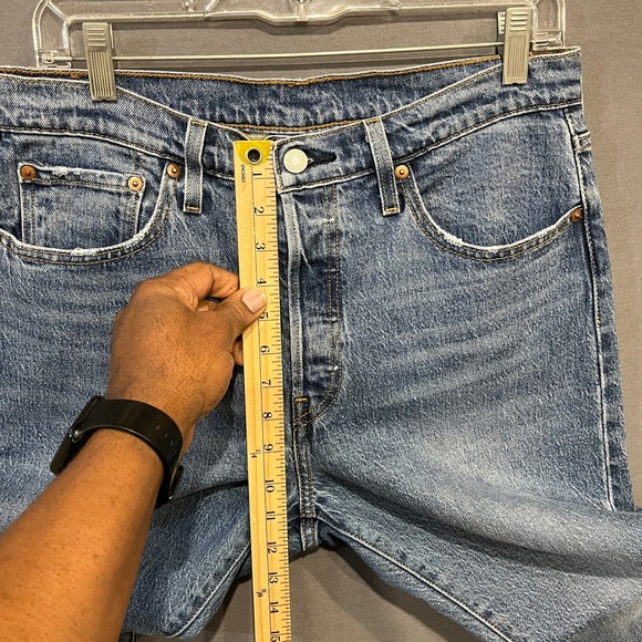 Levi's 501 S Skinny Jeans Womens 29x28 Blue Medium Wash High Rise Button Fly - Picture 5 of 14